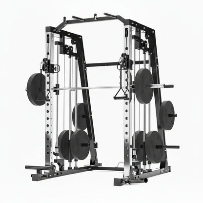 Smith Machine Home Gym – 2200LBS Multi-Function Squat Rack with Smith Bar