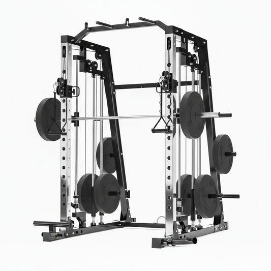 Smith Machine Home Gym – 2200LBS Multi-Function Squat Rack with Smith Bar