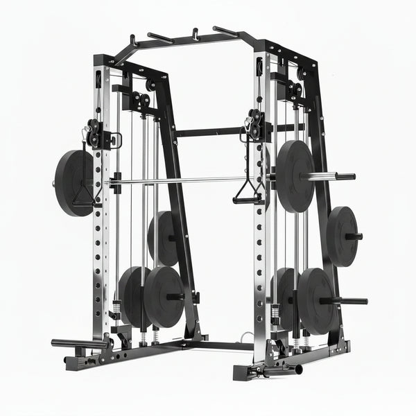 Smith Machine Home Gym – 2200LBS Multi-Function Squat Rack with Smith Bar