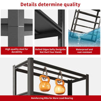 82 In. H 6-Tier Metal Shelve, 2400 Lbs. Heavy Duty Storage Shelve, Adjustable Garage Shelf Industrial Utility Rack-Black